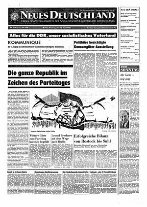 Neues Deutschland Online-Archiv vom 16.04.1967