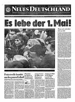 Neues Deutschland Online-Archiv vom 01.05.1967
