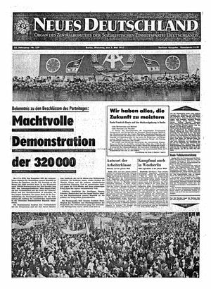 Neues Deutschland Online-Archiv on May 2, 1967