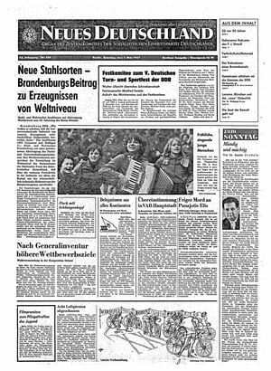 Neues Deutschland Online-Archiv vom 07.05.1967