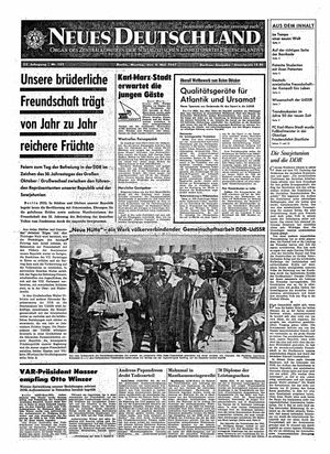 Neues Deutschland Online-Archiv vom 08.05.1967