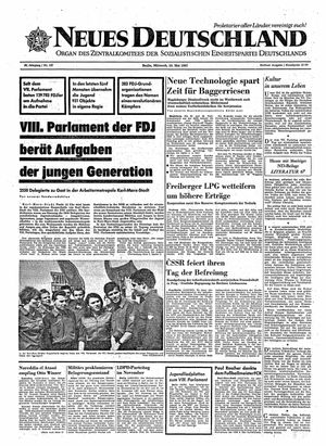 Neues Deutschland Online-Archiv vom 10.05.1967