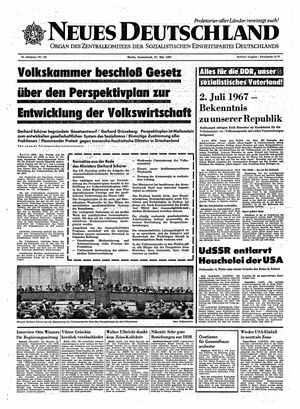 Neues Deutschland Online-Archiv vom 27.05.1967