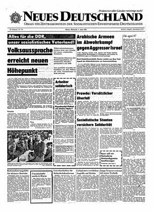 Neues Deutschland Online-Archiv vom 07.06.1967