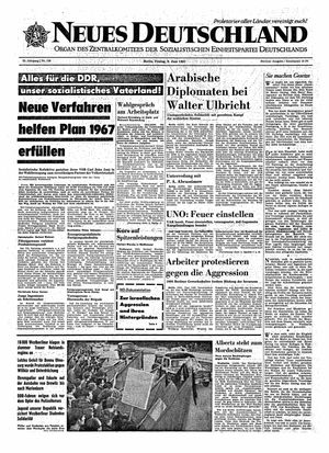 Neues Deutschland Online-Archiv vom 09.06.1967