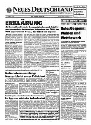 Neues Deutschland Online-Archiv vom 10.06.1967