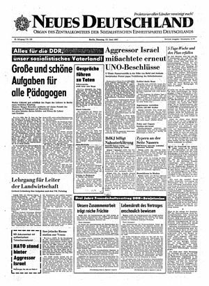 Neues Deutschland Online-Archiv vom 13.06.1967