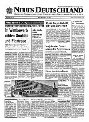 Neues Deutschland Online-Archiv vom 14.06.1967