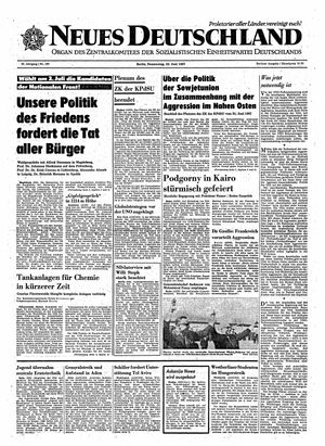 Neues Deutschland Online-Archiv vom 22.06.1967