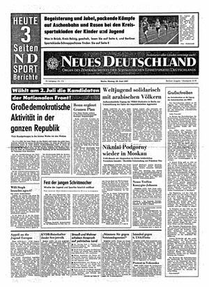 Neues Deutschland Online-Archiv vom 26.06.1967
