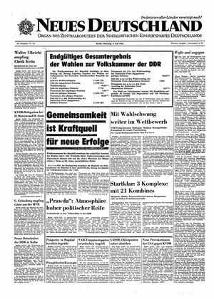 Neues Deutschland Online-Archiv vom 04.07.1967