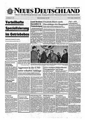 Neues Deutschland Online-Archiv vom 06.07.1967