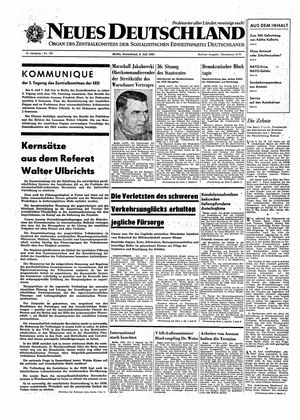 Neues Deutschland Online-Archiv vom 08.07.1967