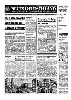 Neues Deutschland Online-Archiv vom 09.07.1967