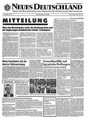 Neues Deutschland Online-Archiv vom 13.07.1967
