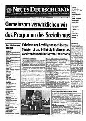 Neues Deutschland Online-Archiv vom 15.07.1967