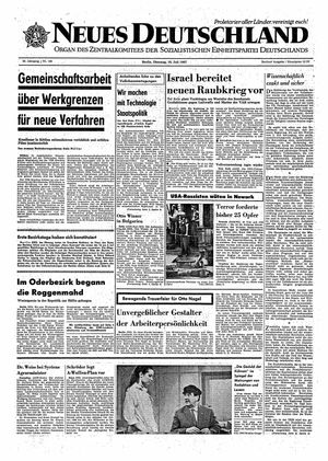 Neues Deutschland Online-Archiv vom 18.07.1967
