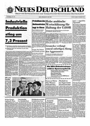 Neues Deutschland Online-Archiv vom 19.07.1967