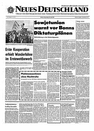 Neues Deutschland Online-Archiv vom 20.07.1967