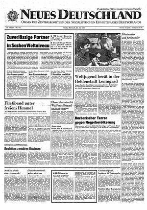 Neues Deutschland Online-Archiv vom 26.07.1967