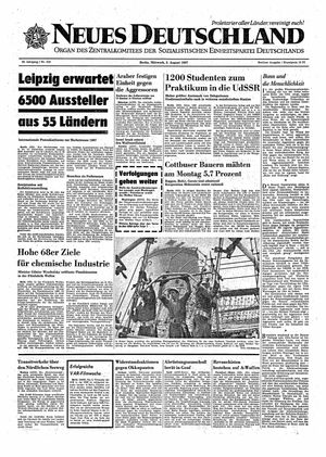 Neues Deutschland Online-Archiv on Aug 2, 1967