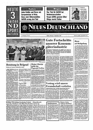 Neues Deutschland Online-Archiv vom 04.09.1967