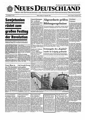 Neues Deutschland Online-Archiv vom 15.09.1967