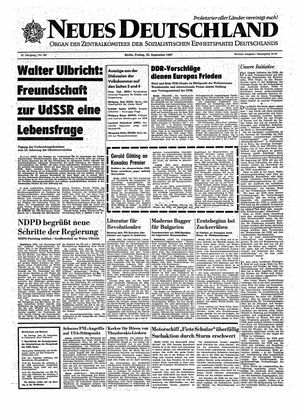 Neues Deutschland Online-Archiv vom 22.09.1967