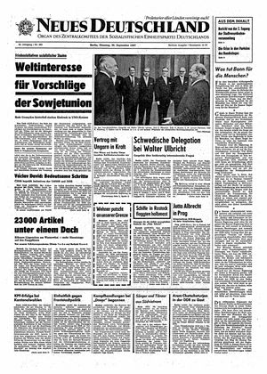 Neues Deutschland Online-Archiv vom 26.09.1967