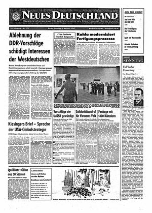 Neues Deutschland Online-Archiv vom 01.10.1967