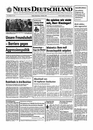 Neues Deutschland Online-Archiv vom 05.10.1967