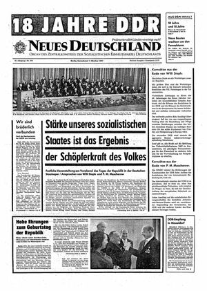 Neues Deutschland Online-Archiv vom 07.10.1967