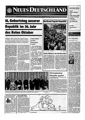 Neues Deutschland Online-Archiv vom 08.10.1967