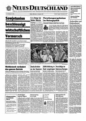 Neues Deutschland Online-Archiv vom 11.10.1967