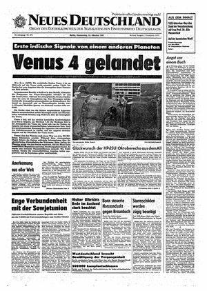 Neues Deutschland Online-Archiv vom 19.10.1967