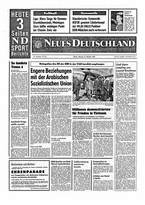 Neues Deutschland Online-Archiv vom 23.10.1967