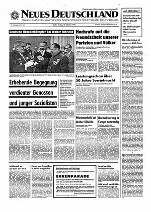 Neues Deutschland Online-Archiv vom 27.10.1967