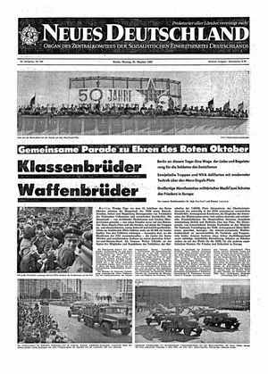 Neues Deutschland Online-Archiv vom 30.10.1967