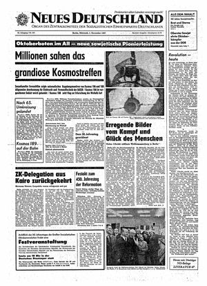 Neues Deutschland Online-Archiv vom 01.11.1967
