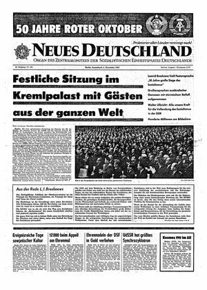 Neues Deutschland Online-Archiv vom 04.11.1967