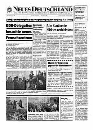 Neues Deutschland Online-Archiv vom 09.11.1967