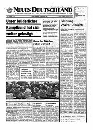Neues Deutschland Online-Archiv vom 11.11.1967