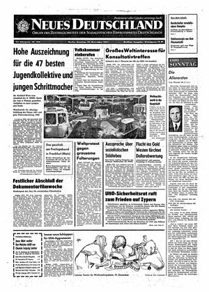 Neues Deutschland Online-Archiv vom 26.11.1967