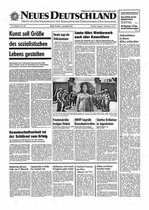 Neues Deutschland Online-Archiv vom 01.12.1967