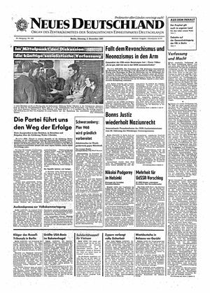 Neues Deutschland Online-Archiv vom 05.12.1967