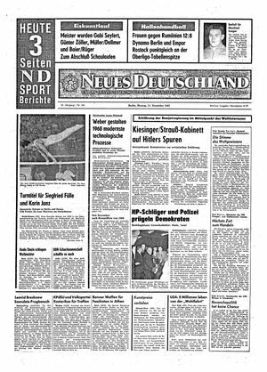 Neues Deutschland Online-Archiv vom 11.12.1967