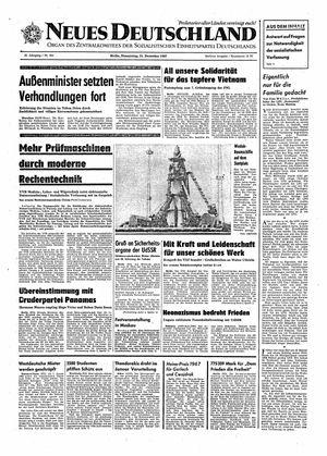 Neues Deutschland Online-Archiv vom 21.12.1967