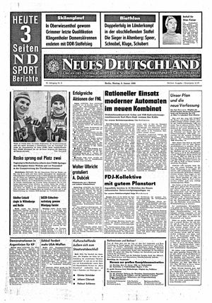 Neues Deutschland Online-Archiv vom 08.01.1968