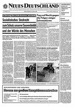 Neues Deutschland Online-Archiv vom 13.01.1968