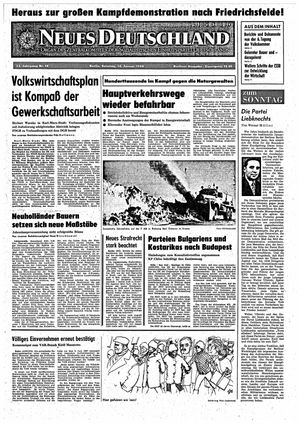 Neues Deutschland Online-Archiv vom 14.01.1968